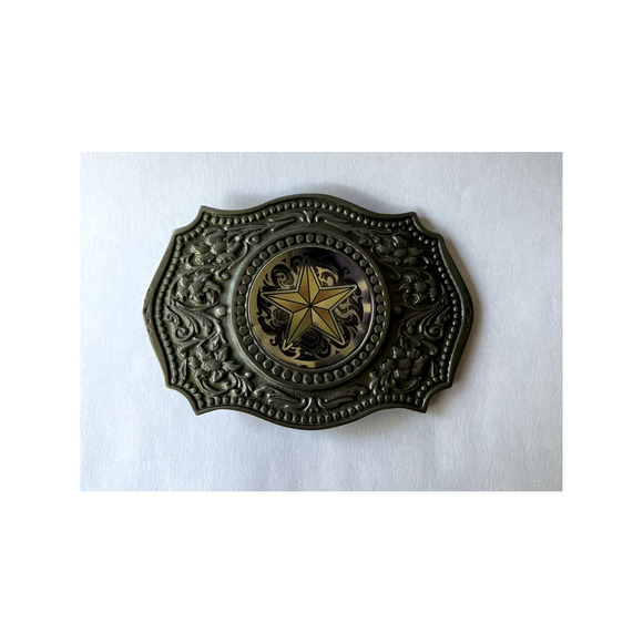 Silver Star Western Country Filigree Belt Buckle Unisex - Picture 1 of 9